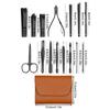 Manicure Set Pedicure Kit Nail Clippers 16 in 1 Professional Grooming Kit Stainless Steel Toenail Tools with Luxurious Brown Lea