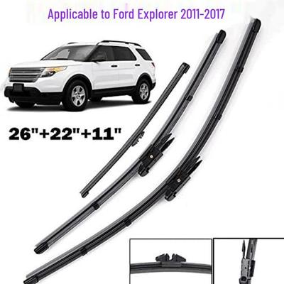 Ford Explorer 2011-2017 Front & Rear Boneless Wiper Set