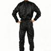 Black Sauna Suit PVC Training Outfit Lightweight Sweat Suit  Cycling