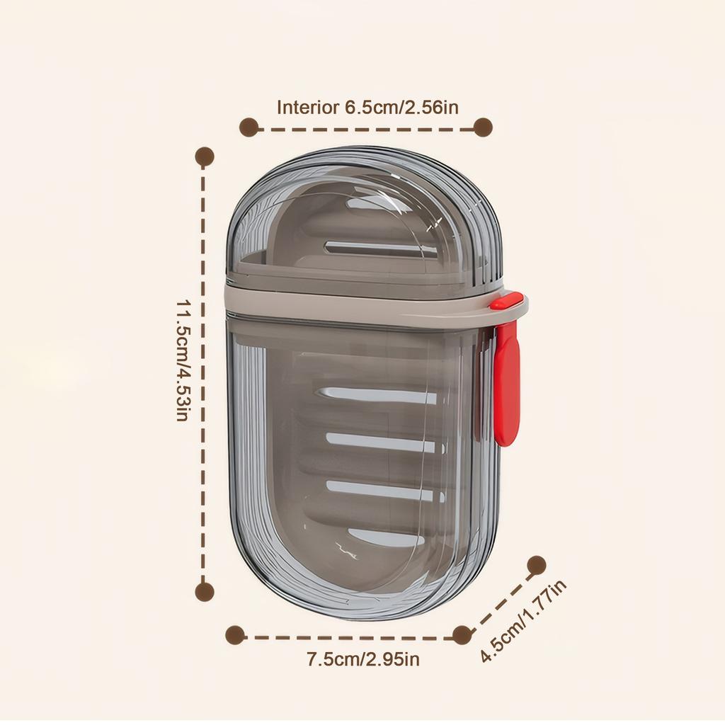 2Pcs Portable Soap Tray Leakproof Transparent Soap Case Anti-Slip Plastic Sealing Soap Box Bathroom Camping Traveling Supplies