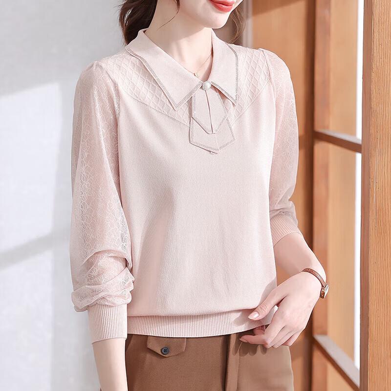 

Women s Elegant Gauze Sleeve Knit Top 2XL