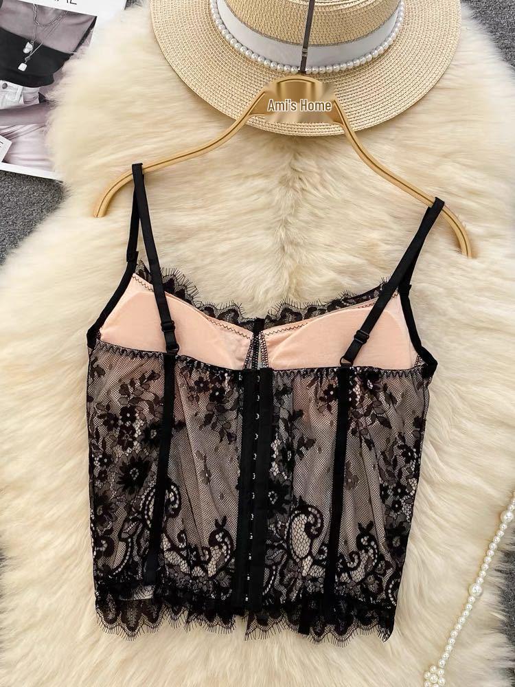 Sexy European & American Lace Eyelash Slimming Vest