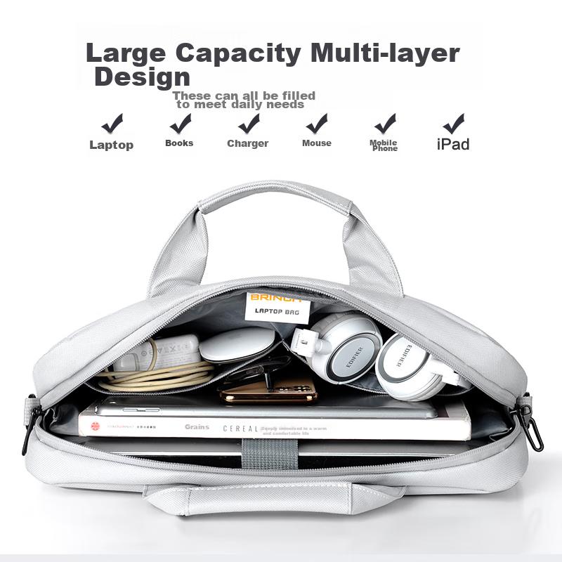 BRINCH Laptop Bag Handheld 15/16 Inch Business Crossbody Shoulder Bag Suitable for Apple Huawei Laptops