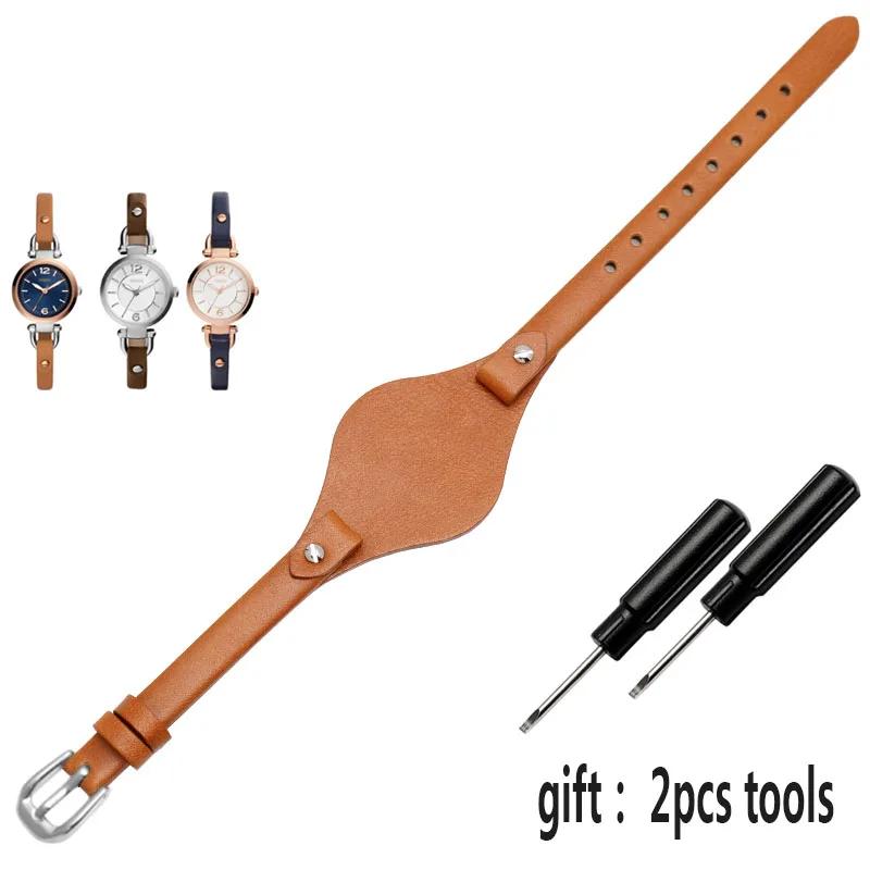 Классические ремешки для часов из натуральной кожи для Fossil ES3077 ES2830 ES3262 ES3060 — фото 4