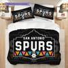 San Antonio Spurs Vivace Spirito di Squadra Set da Tre Pezzi(1 * copripiumino + 2 * federa, senza nucleo)Set biancheria da letto Morbido e confortevole
