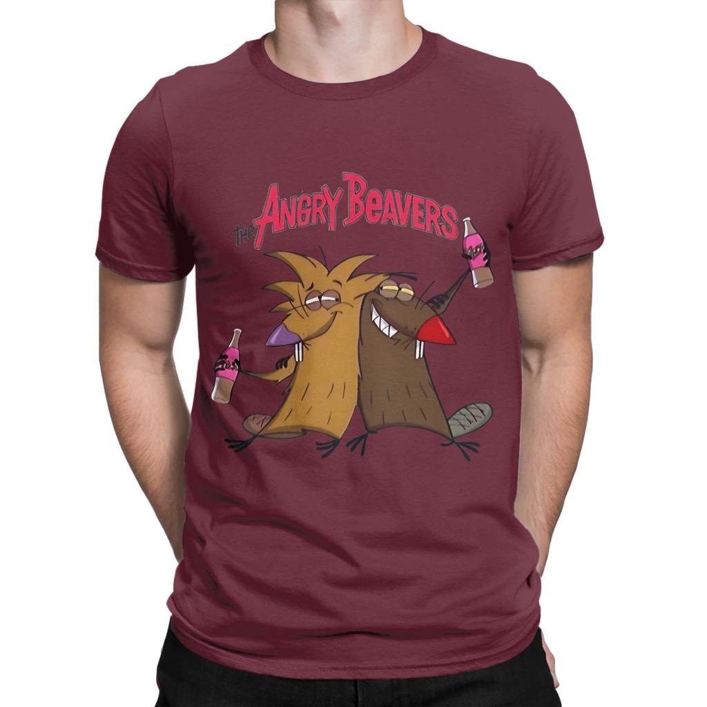 Angry Beavers Art Poster Funny 100 Cotton TShirt The Angry Beavers Tees Tops For Unisex