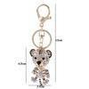 Couple Gifts DIY Trinkets Tiger Key Chain Car Keychain Metal Rhinestone Keychain Tiger Key Ring