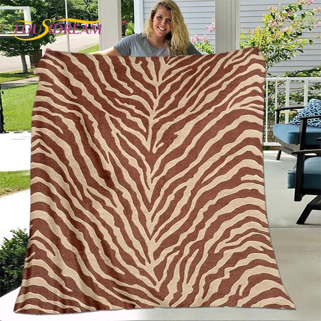 Tiger Print Pattern Beast Blanket,Flannel Blanket Throw Blanket,Child Warm Blanket for Home Living Room Bedroom Beds Sofa Picnic