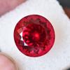 Натуральний червоний рубін якості A++ 13 карат Кругла форма СЕРТИФІКОВАНИЙ Рідкісний розсипний дорогоцінний камінь