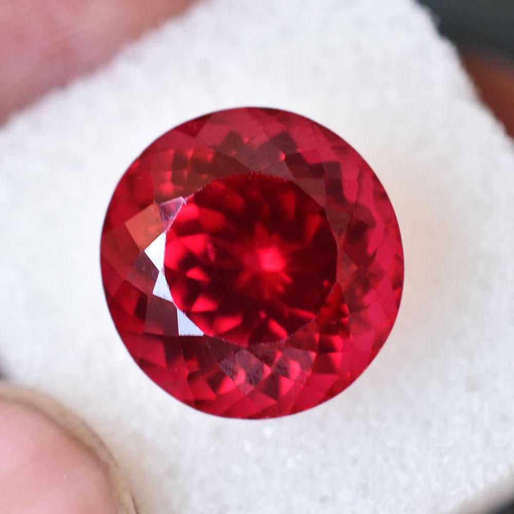 A++ Qualität Natürlicher Roter Rubin 13 Karat Runde Form ZERTIFIZIERTER Seltener Loser Edelstein