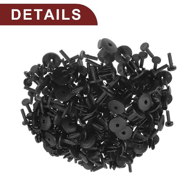 Car Front Fender Skirt Clip for GM for Chrysler Durable No.14019205 | Bumper Push Type Plastic Retainer Rivets Black 100 Pcs