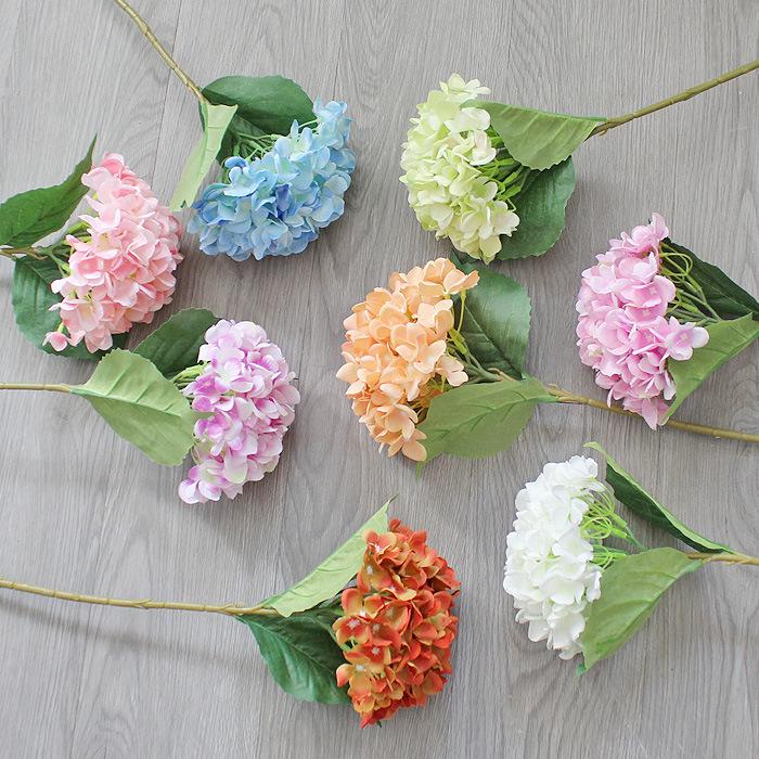 Silk Hydrangea Flowers - Decorative Artificial Ornaments for Weddings, Available in 24 Colors