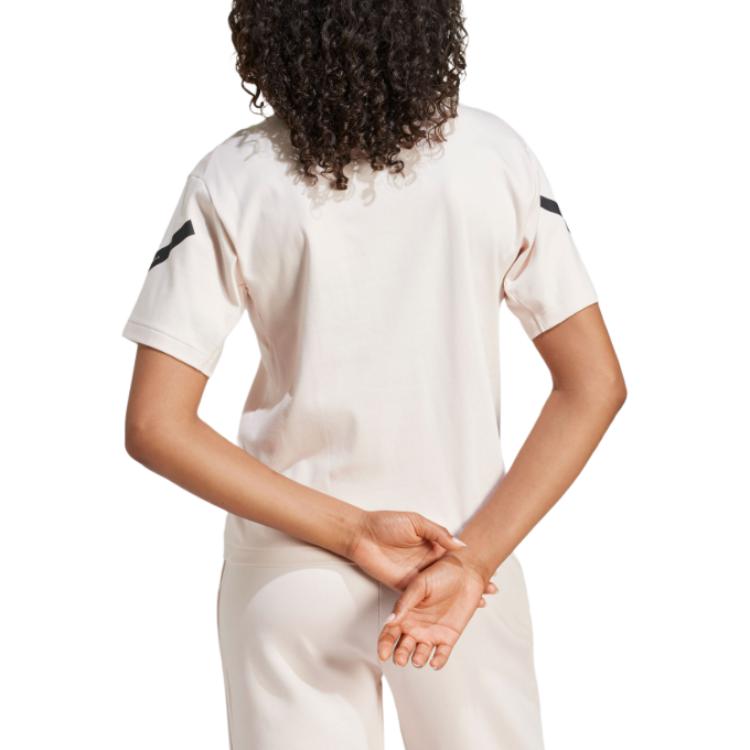 Adidas Z.N.E. True Healing Series Sportswear Black Label Uniform Pure Cotton Casual Short Sleeve FW24 Drop Shoulder T-Shirt Women Tops JF4781
