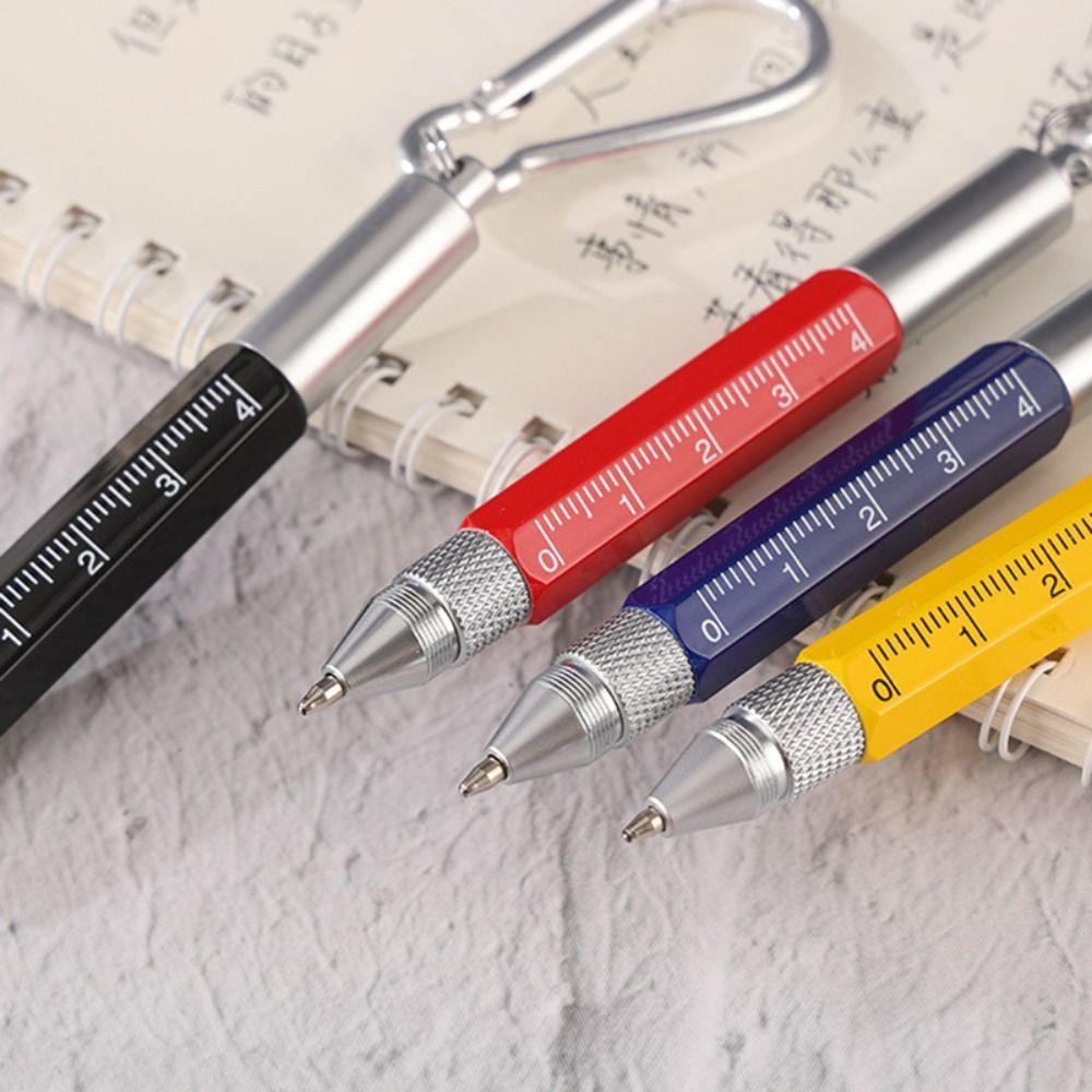 6-in-1 Ballpoint Pen Short Style Capacitive Pen Durable Outdoor Tool Pen  Outdoor Tool Pen