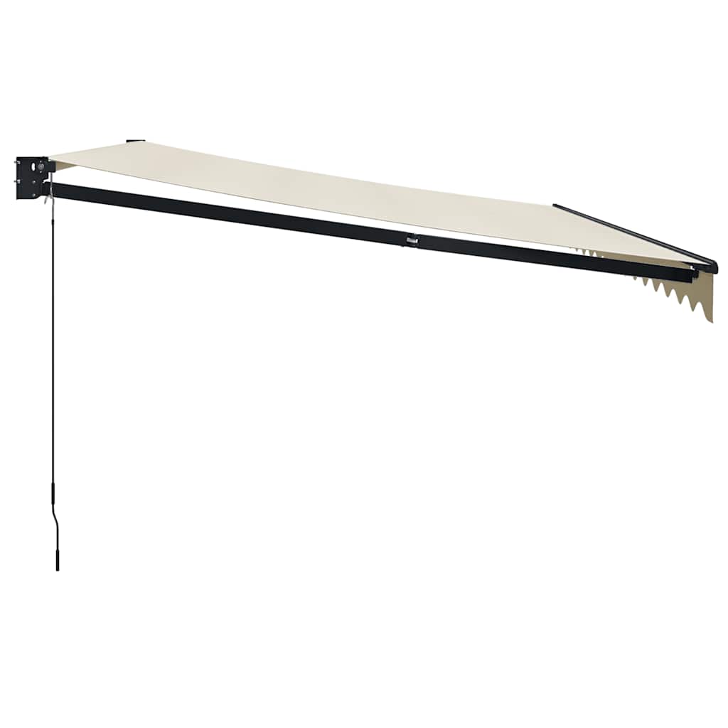 Retractable Cream Awning 4x3 m Fabric and Aluminum