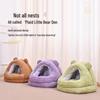 2025 New Semi-Enclosed All-Season Cat Bed: Winter-Ready, Velvet-Lined, Thickened Sleeping Bag & Dog House
