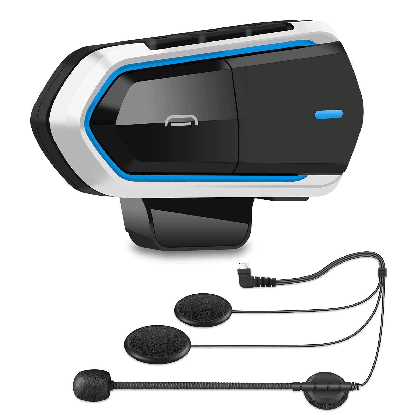 STDRIVO Motorcycle Earphones, Helmet Speakers, Intercom, Motorcycle Speakers, Bluetooth, Thin синий