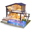 Handmade DIY Wooden Cabin Building Model Toy for Girls - Perfect Birthday Gift