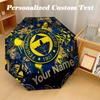 8 Rib Auto Folding Umbrella Fenerbahçe FC Print Custom Name Text Portable Rain Gear