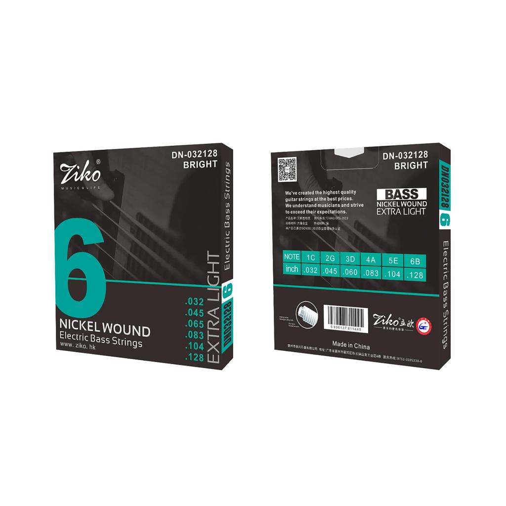 ZIKO Electric Bass Strings 4/5/6 String Bass Carbon Steel Hexagonal Alloy Beginner Professional Practice Strings Bass Accessory