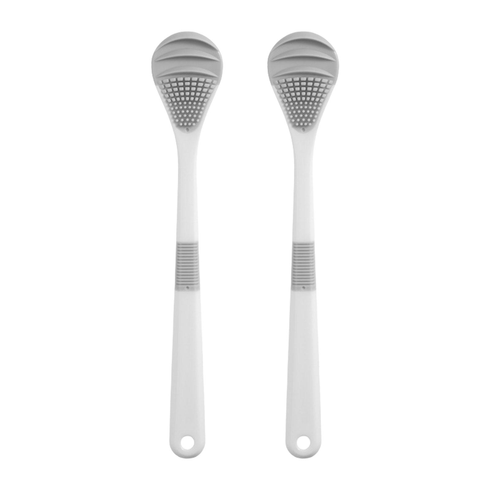 

Очиститель языка для эффективного удаления налета и свежего дыхания. Скребок с мягкой щетиной для женщин и мужчин. белый