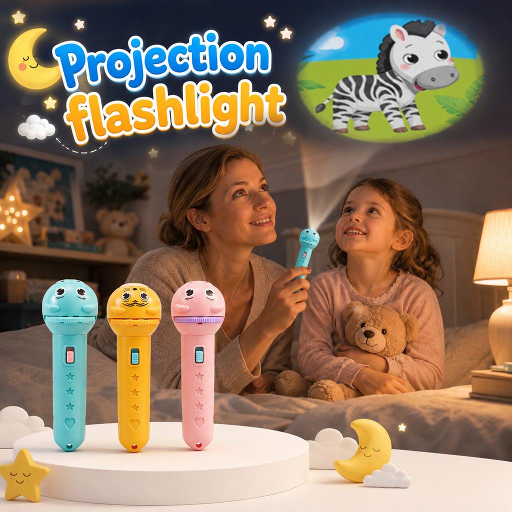 Kids Projection Flashlight with Image Slides for and Play