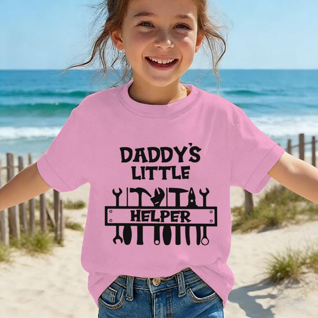 Daddys Little Helper Tshirt Soft ShortSleeve Tee Tool Graphic Cotton Baby Clothing Fathers Day Gift Girl Boy Clothes