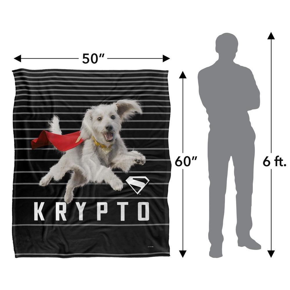 Superman Silky Lines Krypto Supersoft Blanket