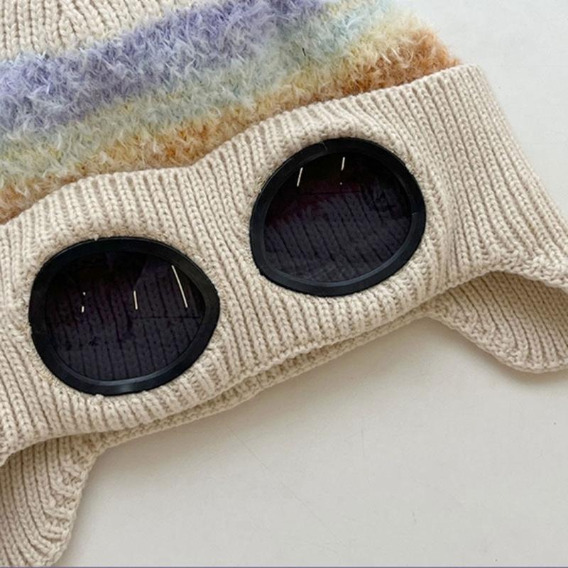 Pilot Sunglasses Knitted Hat Stylish Warm Soft Comfortable Hat Fashion Hat for Winter Warmth and Fashionable