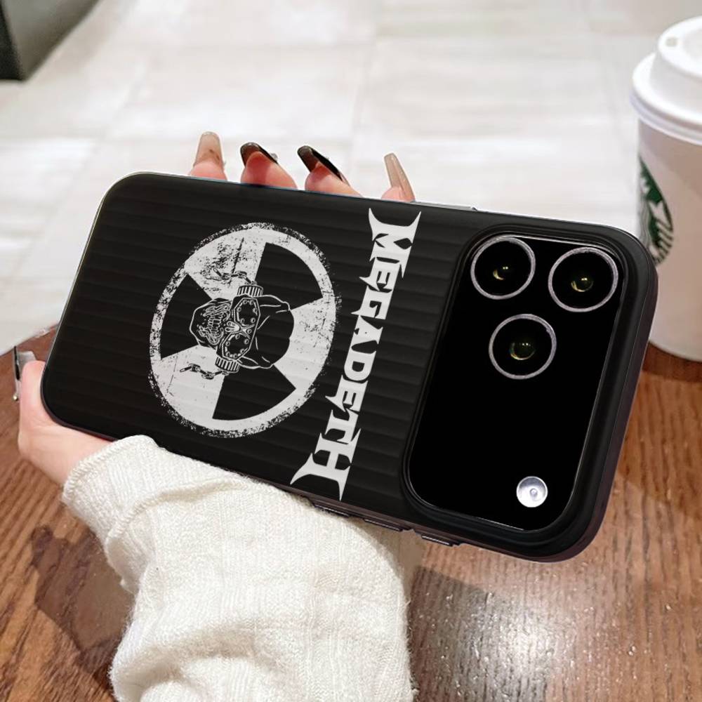 

M-Megadeth Logo Phone Case For IPhone 17 16 15 14 Plus 11 12 13 Pro Max Shockproof Protection Soft Back Cover iPhone 14pro max