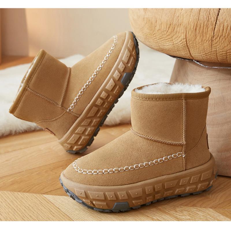 2025 Winter Suede Shoes Women Snow Boots Warm Plush for Cold Winter Thick Sole 6cm Laides Ankle Boots Non-slip