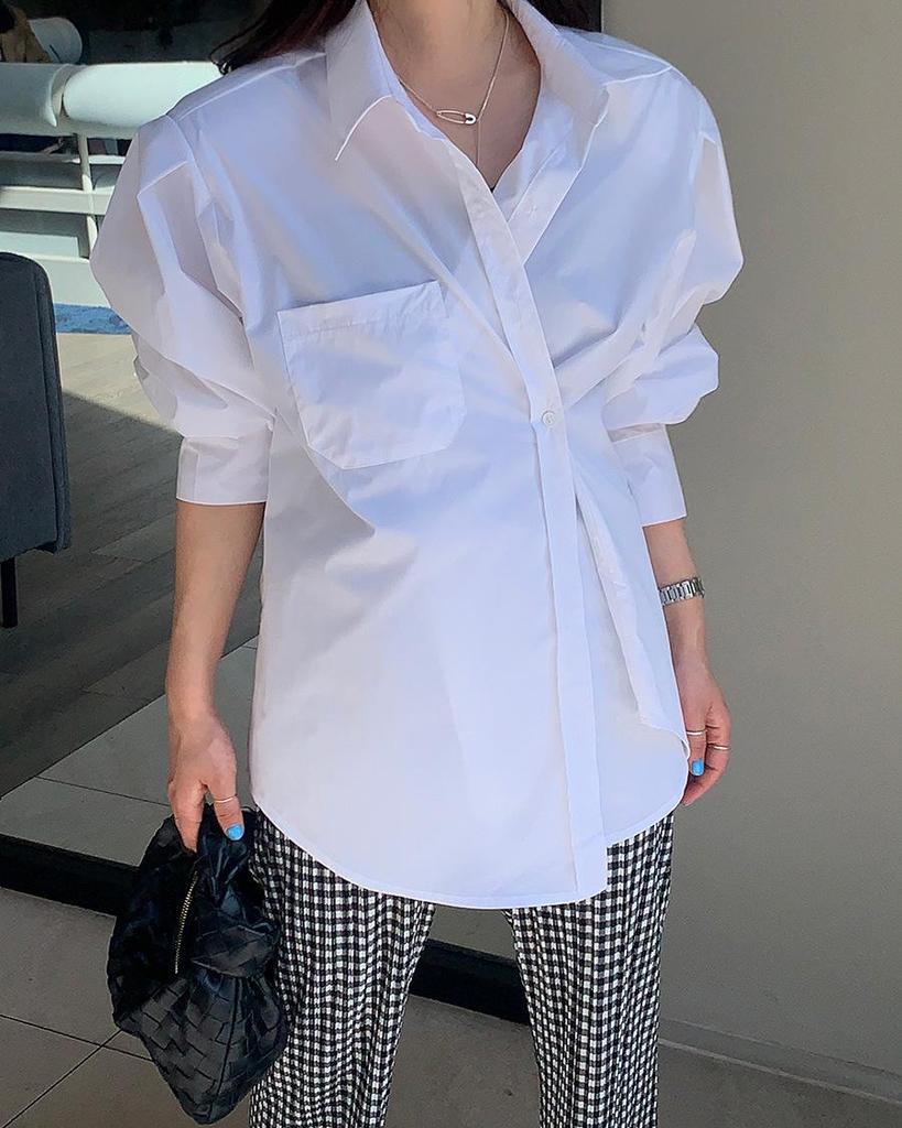 Korean Chic Stylish Women's Loose-Fit Shirt - Spring/Autumn Trendy BF Lazy Style