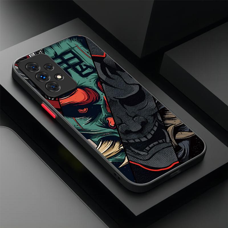PC Case for Samsung Galaxy A16 A26 A36 A56 A05 A05S A15 A25 A35 A55 A14 A34 A54 A13 A33 A53 A22 A32 A52 A52S Samurai Ghost Mask