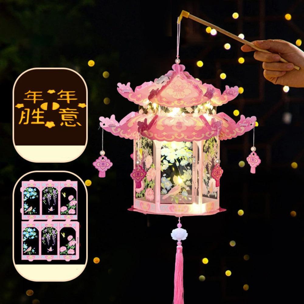 Handheld Chinese Lantern DIY Assembly Handheld Lantern Gifts Palace Lantern Mid-Autumn Festival