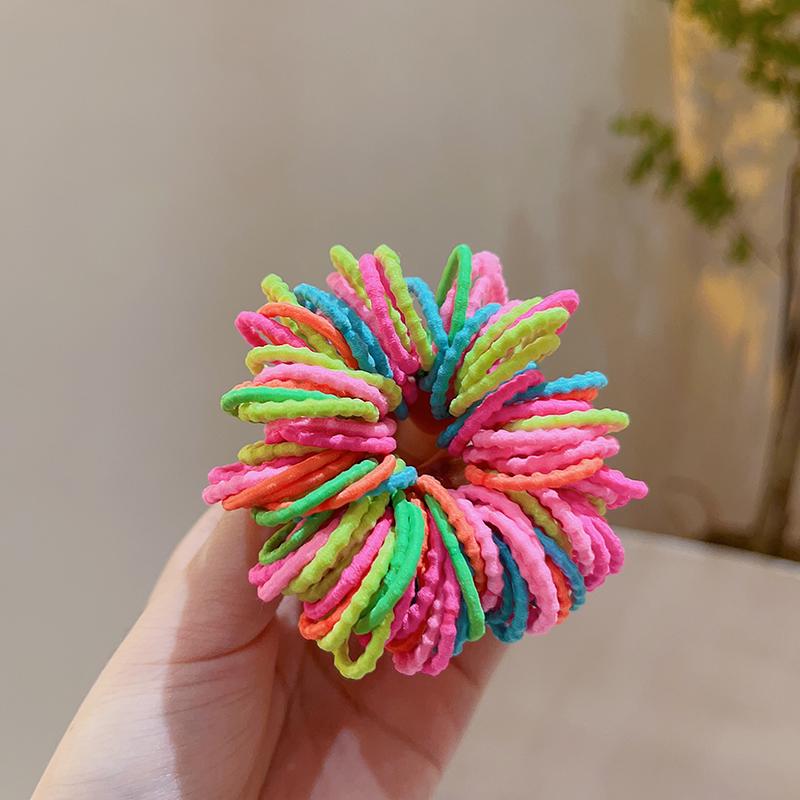 Colorful Kids' Hair Ties: Elastic Lace Scrunchies & Durable Headbands