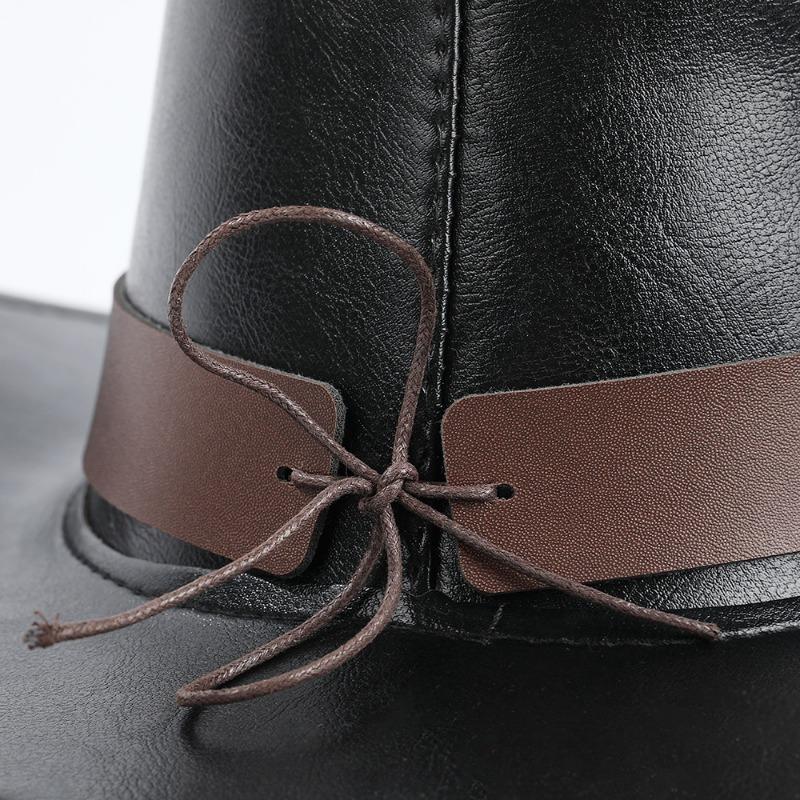 New Western Personality Edge Leather Sun Hat Camping Outdoor Beach Sun Hat