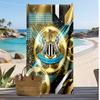 Asciugamano da Spiaggia con Stampa del Newcastle United Football, Asciugamano Grande Morbido ad Asciugatura Rapida per Spiaggia Campeggio Nuoto