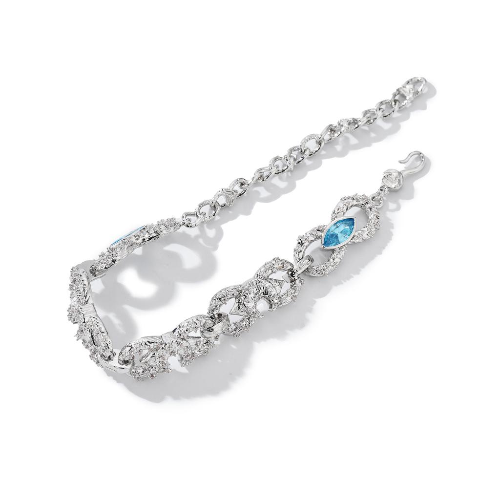 Cahtrippyxr Joint Name West Moon Bracelet Trendy Men Hip-Hop Personality Full Diamond Inlaid Zircon Bracelet Women