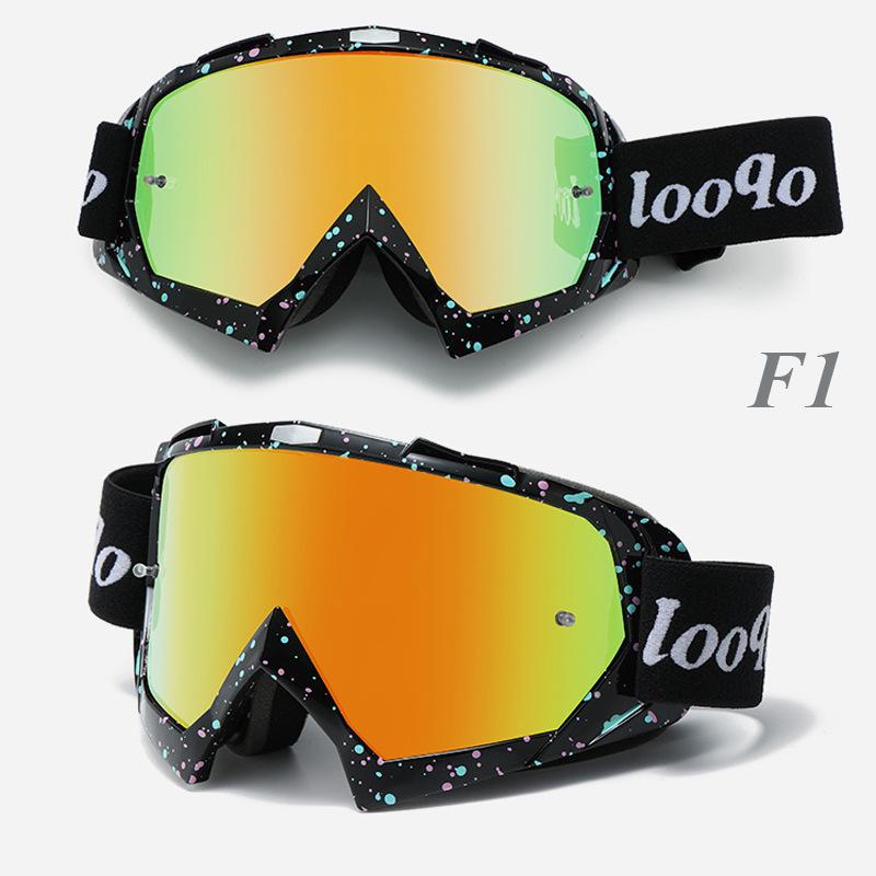 looqo Brand Motorcycle Goggles Safety Goggles Outdoor Sports Dustproof Riding Glasses Men and Women Mountaineering Glasses F1