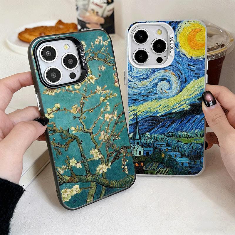 Van Gogh Oil Painting Aesthetics Soft Phone Case for iPhone 15 16 17 Pro Max 17Air 16E 14 Plus 13 12 Mini Shockproof Cover Back
