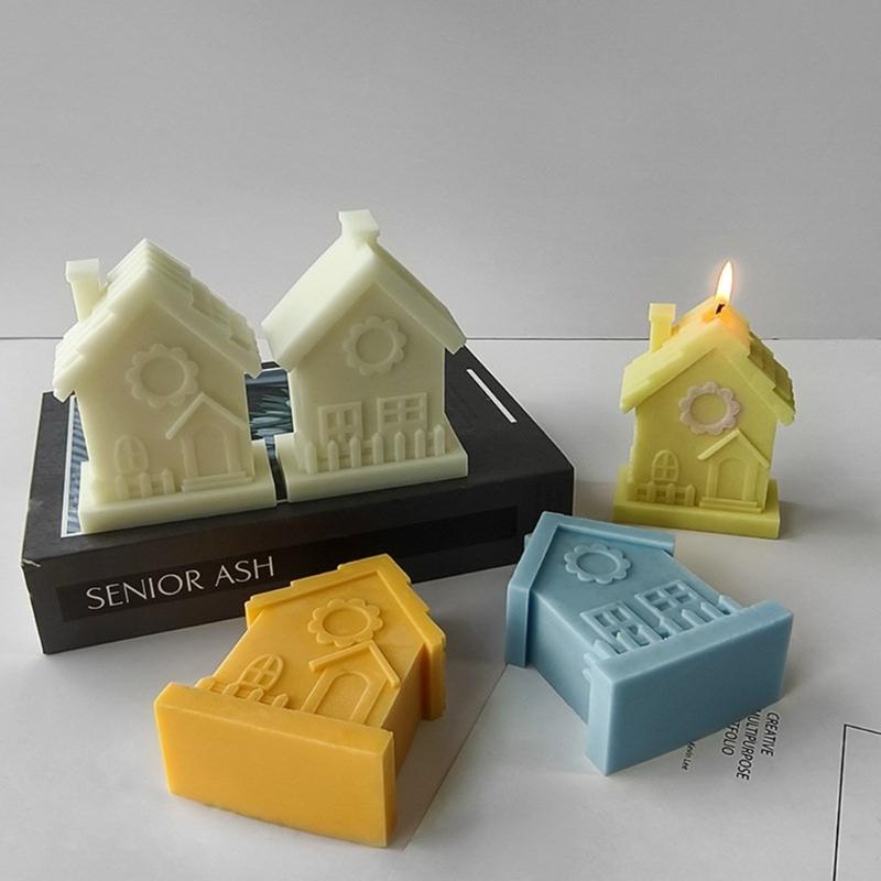 Reusable Silicone Soap Mold Silicone Candle Molds House Shaped Clay Mould Silicone Soap Making Molds Silicone Material