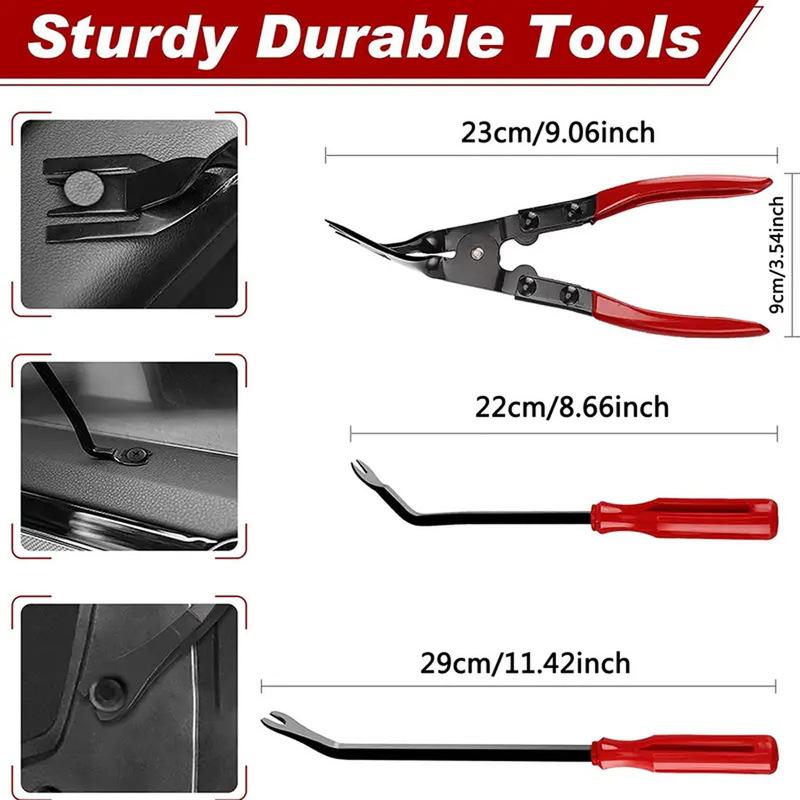 Car Trim Removal Set, Plastic Panel Fastener Removal Tool, Car/Trim/Panel/Door/Audio/Auto Clip Pliers/Terminal Removal Tool Kit