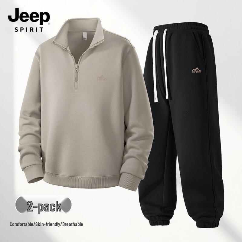 JEEP SPIRIT Men s 2025 Spring/Autumn Trend Sportswear Set M