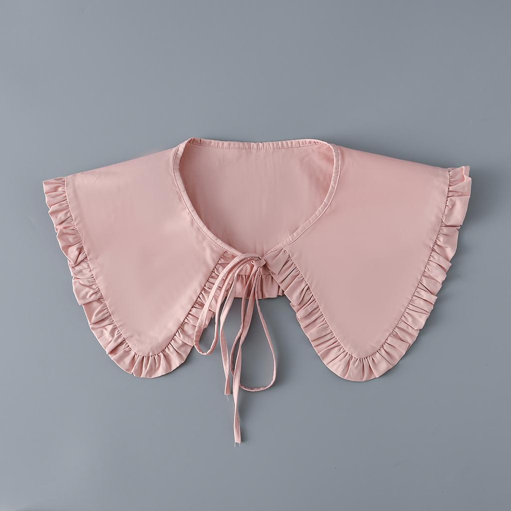 Koreansk Stor Revers Avtakbar Krage for Kvinner Genser Topp Falsk Krage Sjal Skuldersjal Dekor Falske Krager Slips