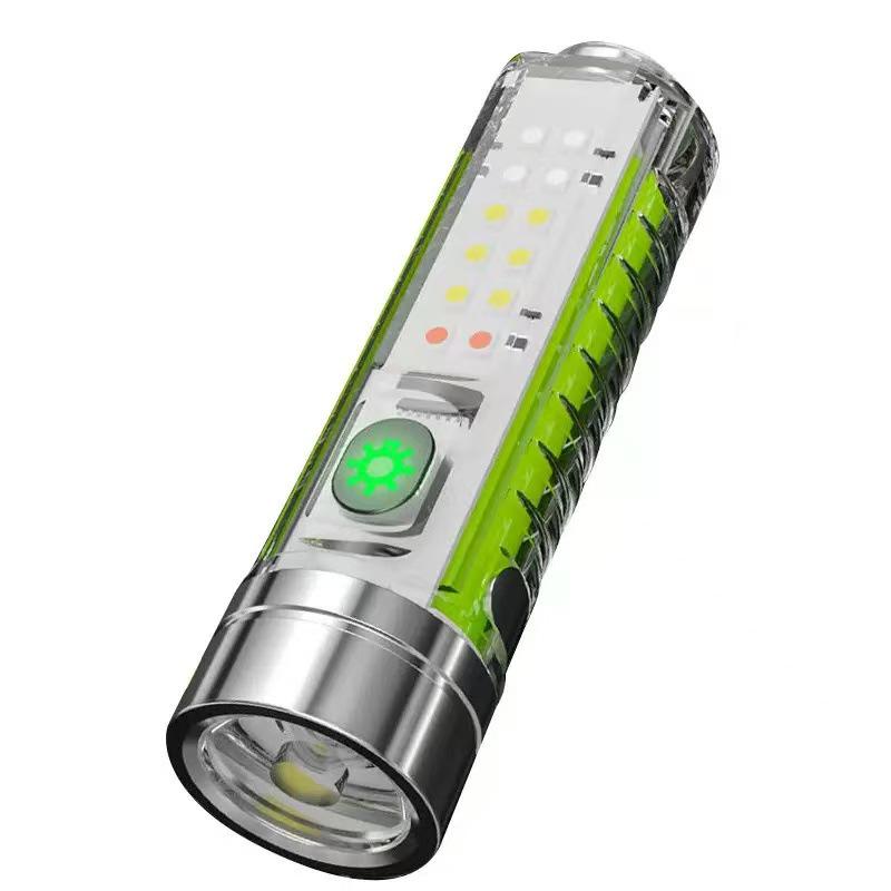 Portable Mini High-Power LED Flashlight with Type-C Charging and Long-Range Zoom for Outdoor Emergencies