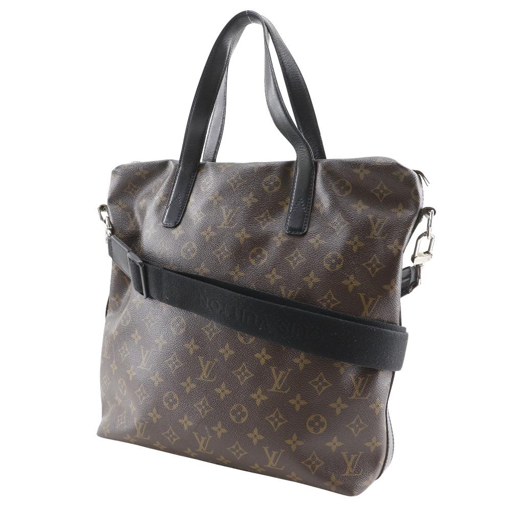 Louis Vuitton Kitan Tote Bag M40388 Monogram Macasa 2WAYShoulder Brown / Black Monogram Canvas Unisex Used