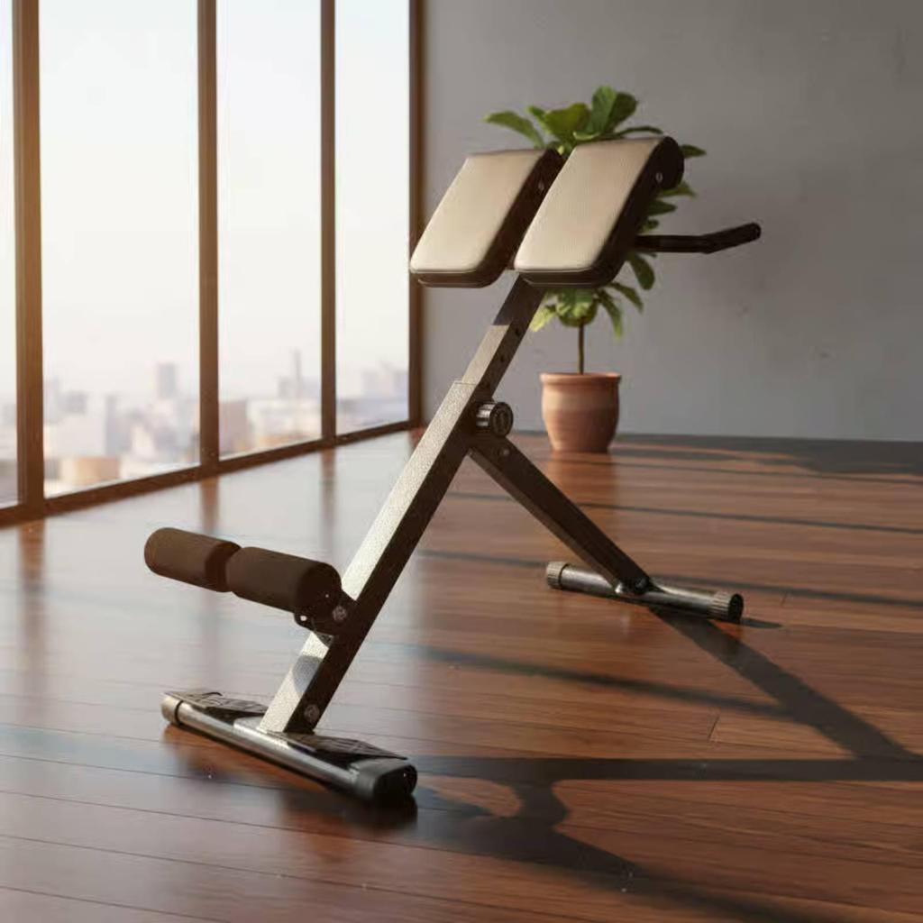 Roman Chair Bench Foam Padding Foldable Hyperextension Heavy-Duty