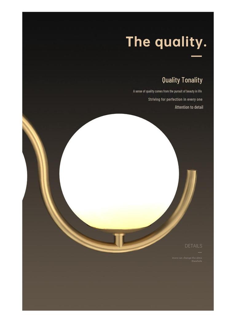 Nordic White Glass Ball Chandelier for Living and Dining Rooms