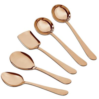 5 Pieces Stainless Steel Serving Spoons Set for Dining Table/Kitchen, 1.8 Mm Heavy Gauge