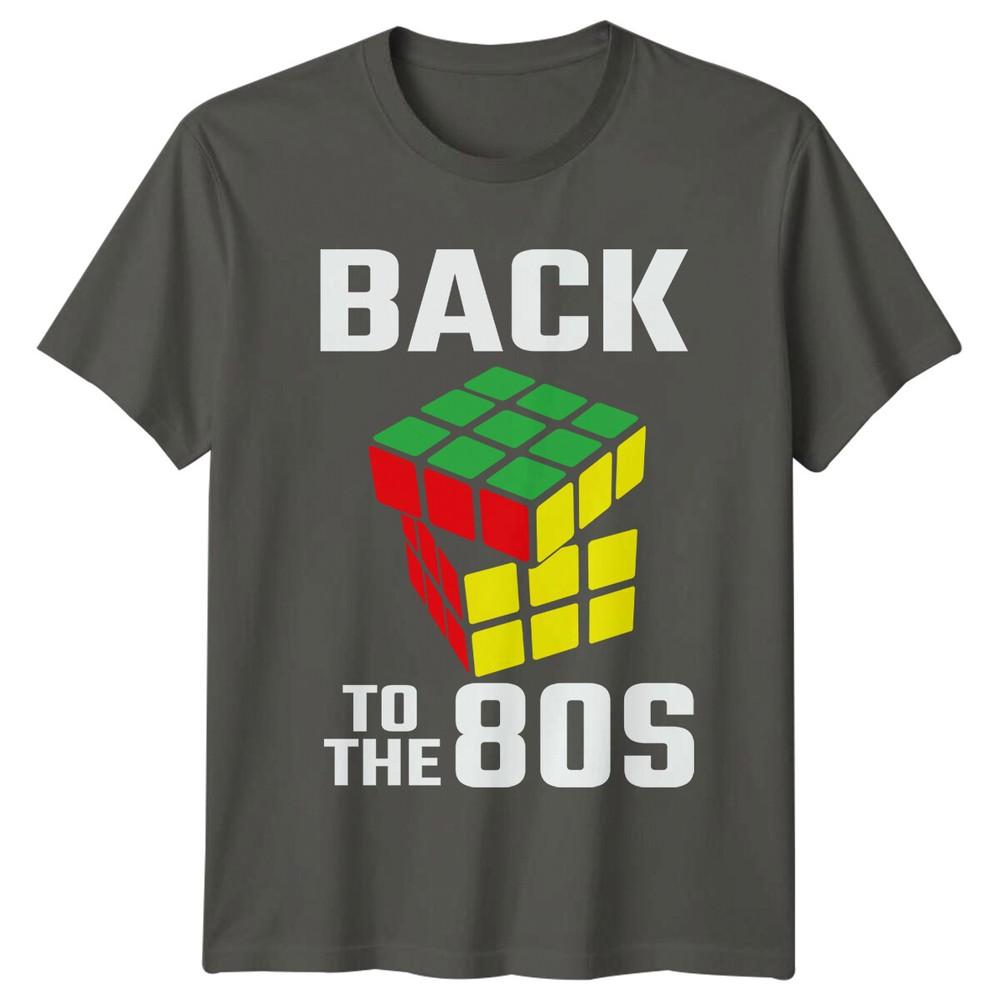 Back To The 80s Rubiks Cube Retro Graphic TShirt S